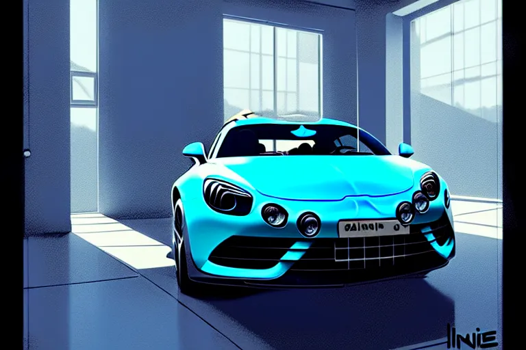 Image similar to an alpine a 1 1 0 : : stand alone complex, under repairs, maintenance : : by ilya kuvshinov, rossdraws, artgerm, sola digital arts, anti aliasing, raytracing : :