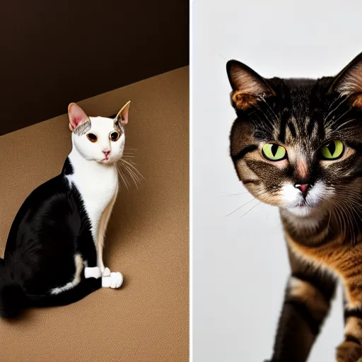 Prompt: professional photo shoot of a cat using a diffusion model to create a professional photo shoot of a cat