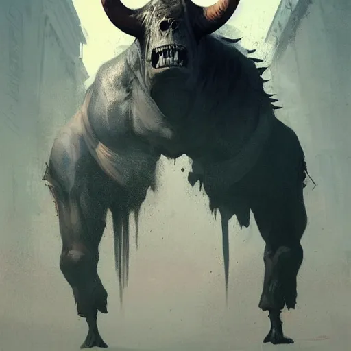 Prompt: 💀🐃, Greg rutkowski, Trending artstation, cinematográfica, digital Art