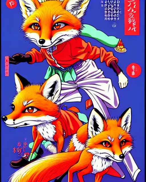 Prompt: a richly detailed color  illustration depicting a pretty red fox shoplifting, 3D shadowing effect, ultra ornate detail. masterfully illustrated by Akira Toriyama and Mina Petrovic and Range Murata.