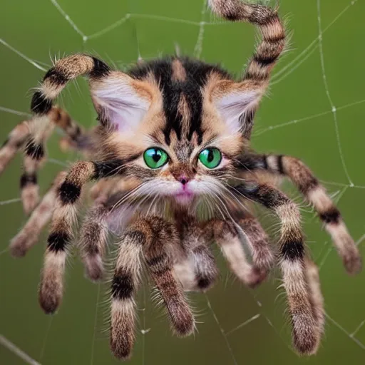 Prompt: spider cat hybrid
