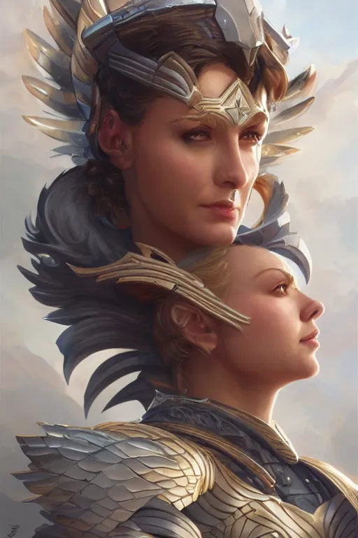 Image similar to amazon valkyrie athena, d & d, fantasy, portrait, highly detailed, headshot, digital painting, trending on artstation, concept art, sharp focus, illustration, art by artgerm and greg rutkowski and magali villeneuve