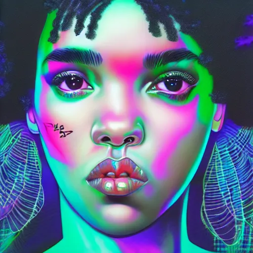 Image similar to fka twigs portrait by james jean and Jason Chan