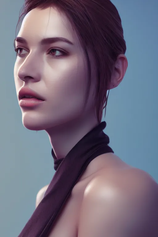 Image similar to A portrait of a woman, illustration by Eric-Anthony Johnson octane render trending on artstation, 4k, 8k, HD