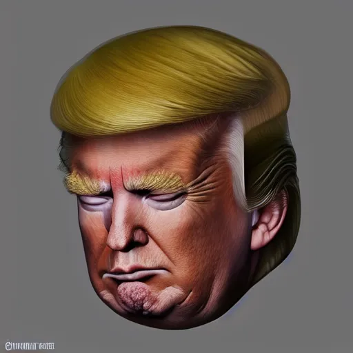 Image similar to donald trump is fused into stump, hyperdetailed, artstation, cgsociety, 8 k