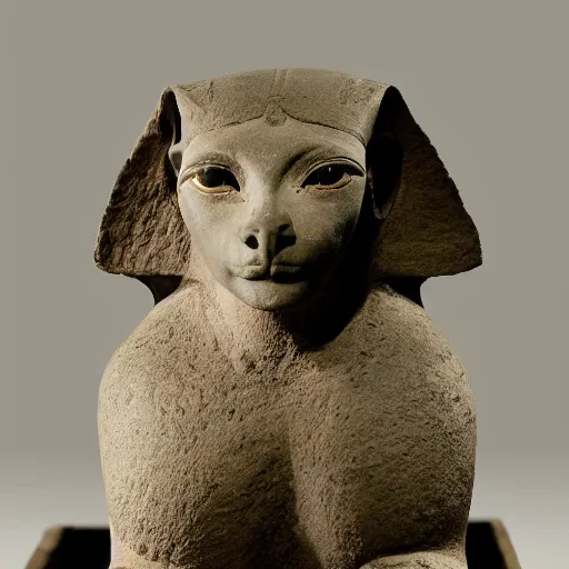 Prompt: the ancient egyptian sphynx statue, as a hedgehog