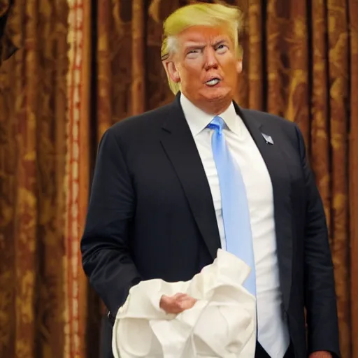 Image similar to donald trump in a maid outfit