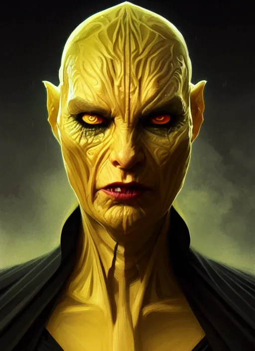 Prompt: portrait of an evil sith-lord, human face, evil yellow eyes, enraged, angry, dark evil robes, intricate, elegant, highly detailed, digital painting, artstation, concept art, smooth, sharp focus, illustration, art by artgerm and greg rutkowski and alphonse mucha