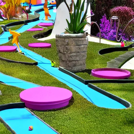 Image similar to Salvador Dali mini golf course