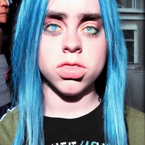 Image similar to buffed billie eilish as 1 9 9 0 s highschool bully