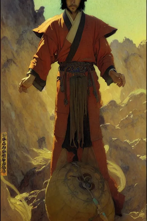 Image similar to tales of earthsea, tang dynasty, attractive male, character design, painting by gaston bussiere, craig mullins, j. c. leyendecker, tom of finland