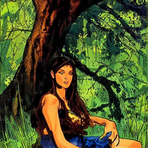 Image similar to a portrait of a character in a scenic environment by Deodato.