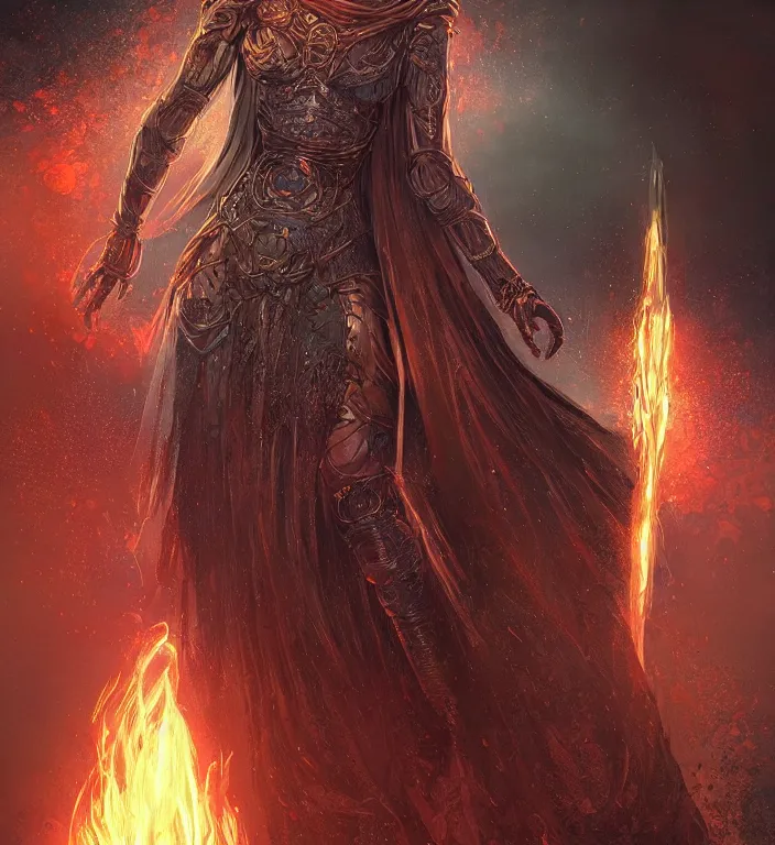 Image similar to unreal engine render + full body portrait + a goddess, tarot card, dark souls colour scheme, luminal, smooth, coherent, high detailed, kerem beyit, Karol Bak, featured on artstation, instagram HD, unreal engine