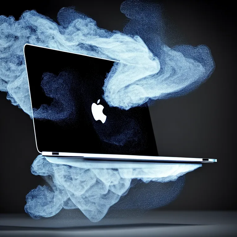 Prompt: a photo portrait of a macbook disintegrating in smoke particles, cinematic photography, smoke rising like clouds, photorealism, canon 5 d, 5 0 mm lens, super resolution, cgi, volumetric lighting & shadows, hyper detailed, 8 k, unreal engine,