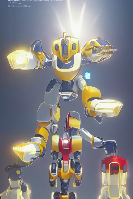 Image similar to metabots medabots medarotto medarot robot minimalist comics, behance hd by jesper ejsing, by rhads, makoto shinkai and lois van baarle, ilya kuvshinov, rossdraws global illumination ray tracing hdr radiating a glowing aura