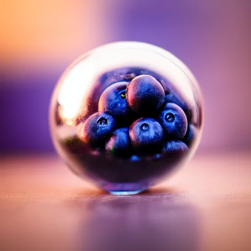 Image similar to a spherical blueberry dragon, photo, 8k