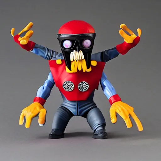 Image similar to ibid, stop motion vinyl action figure, plastic, toy, butcher billy style