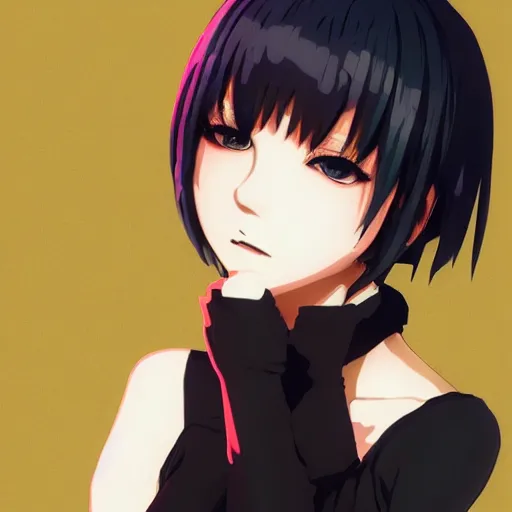 Image similar to high quality portrait of reol. art by makoto shinkai, crunchyroll, pixiv, danbooru, hd, headshot, cinematic still, detailed anime face, bokeh, digital art, cel shading, vivid colors, ambient lighting