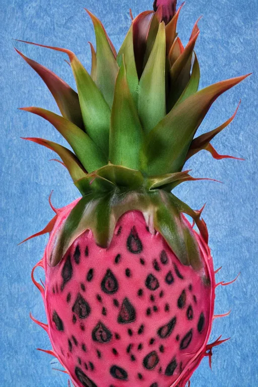 Prompt: portrait of boris johnson as a dragon fruit