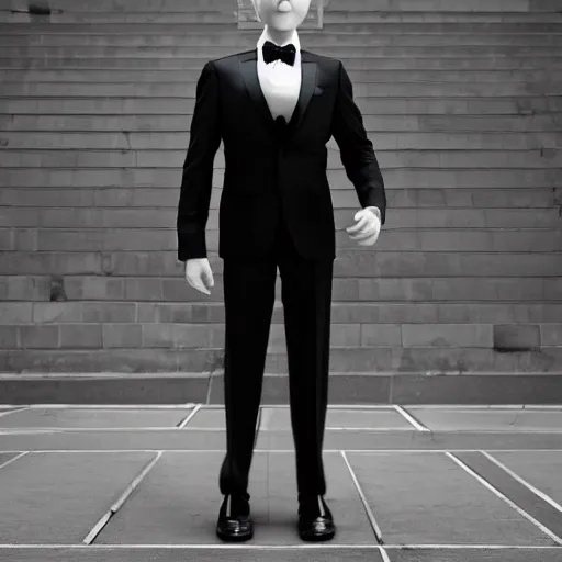 Prompt: “ full body portrait of a robot wearing a tuxedo, depth of field, zeiss lens, detailed, symmetrical, centered, fashion photoshoot, by annie leibovitz and steve mccurry, david lazar, jimmy nelsson, breathtaking, 8 k resolution, extremely detailed, beautiful, establishing shot, artistic, hyperrealistic, beautiful face, octane render ”