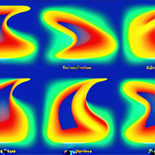 Image similar to a Simulation of a space shuttle, eddies, Colourful, CFD, Multiphase flow, hex mesh