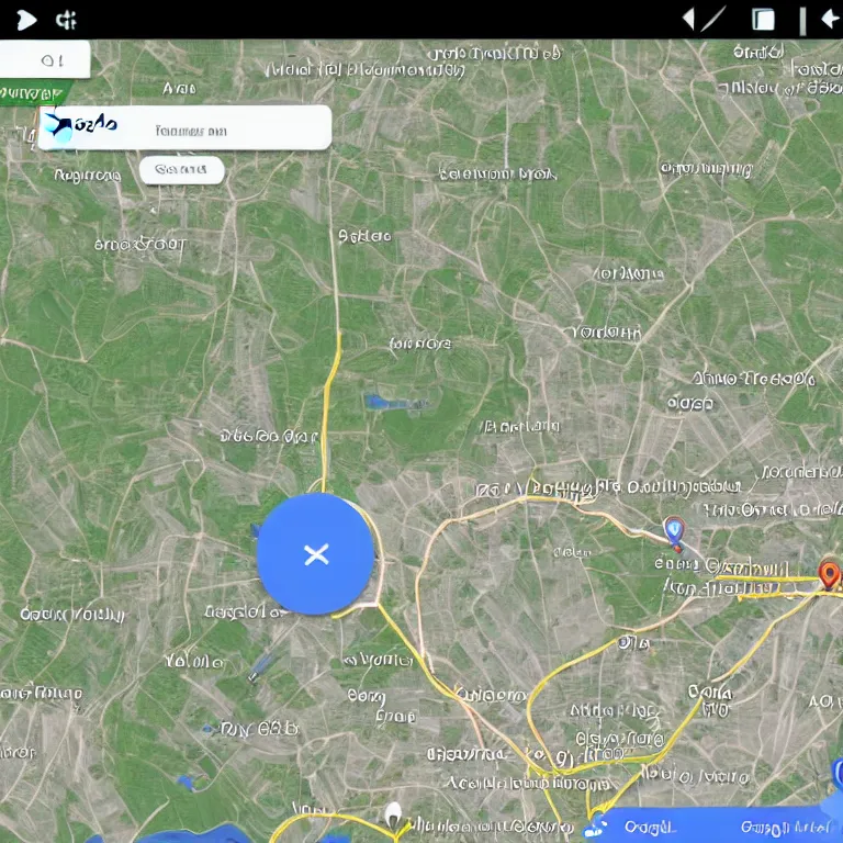 Prompt: google maps screenshot