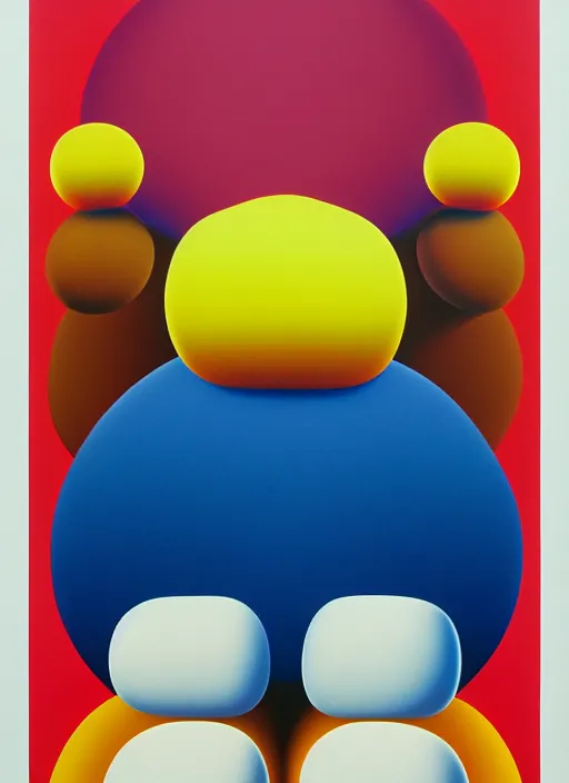 Image similar to fat men by shusei nagaoka, kaws, david rudnick, airbrush on canvas, pastell colours, cell shaded, 8 k