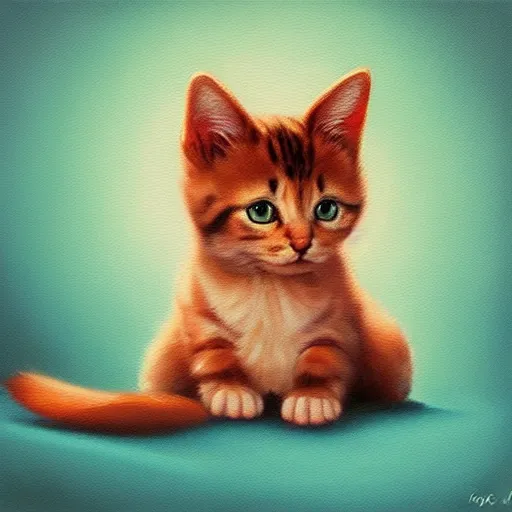 Prompt: instagram logo as a kitten, oil painting, ultradetailed, artstation, ultradetailed, digital painting, ultradetailed