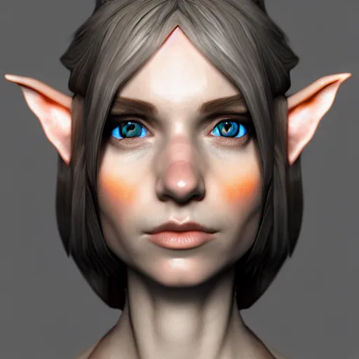 Image similar to full body shot of an elf girl, photorealistic, perfect symmetrical image, symmetrical face, perfect face, longshot, trending on artstation