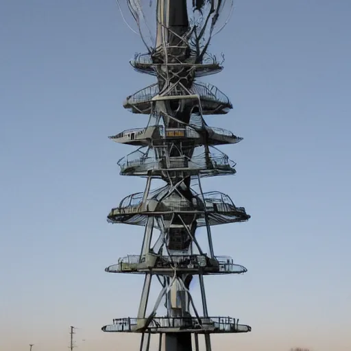 Image similar to radio tower creature