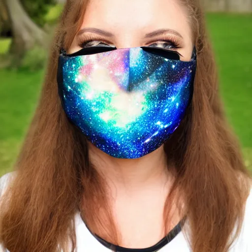 Image similar to galaxy gothic mask