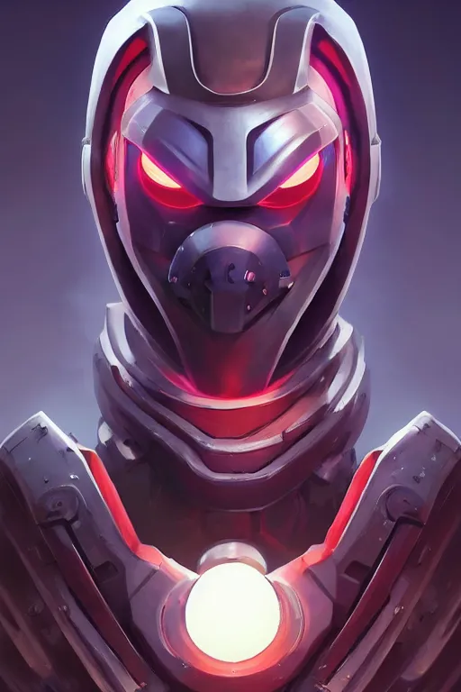 Image similar to epic mask helmet robot ninja portrait stylized as fornite style game design fanart by concept artist gervasio canda, behance hd by jesper ejsing, by rhads, makoto shinkai and lois van baarle, ilya kuvshinov, rossdraws global illumination radiating a glowing aura global illumination ray tracing hdr render in unreal engine 5