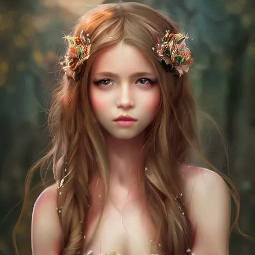 Prompt: fantasy princess girl art drawn in art style of WLOP full HD 4K highest quality realistic beautiful gorgeous natural WLOP artist painting