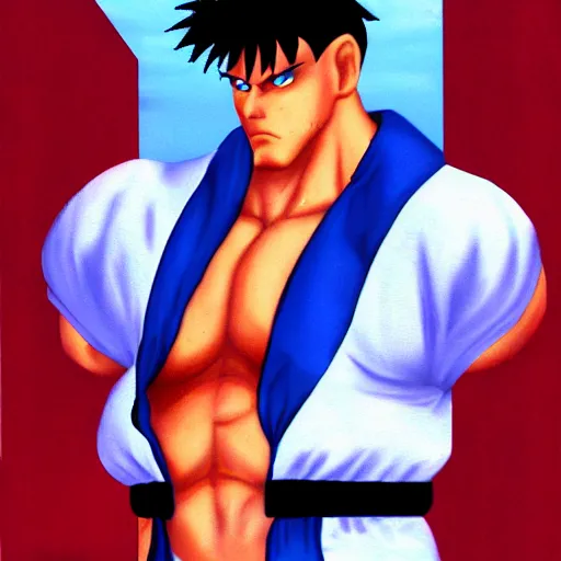 Image similar to ken from street fighter 2 in the style of scarry, richard