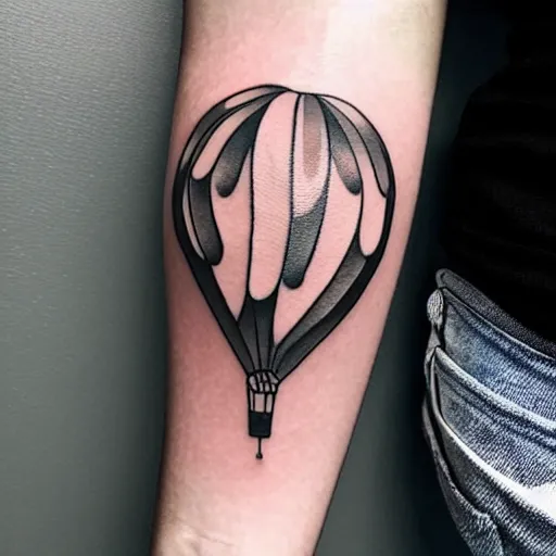 Traditional Hot Air Balloon Tattoo Art Print for Sale by napiks  Redbubble