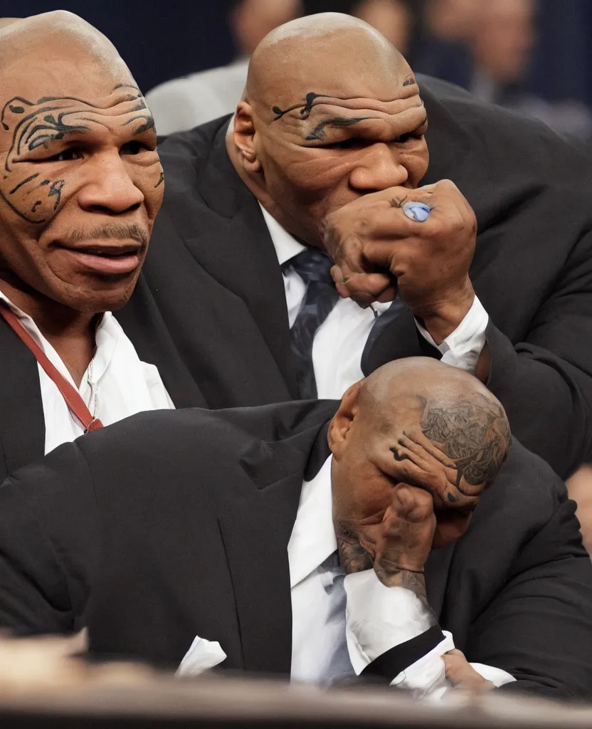 Image similar to mike tyson as a judge