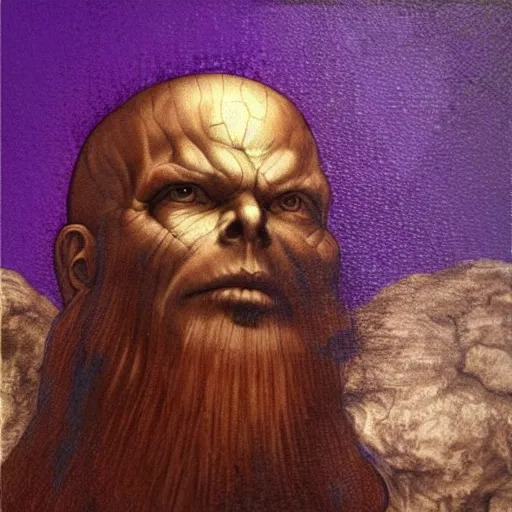 Image similar to thanos, a painting by leonardo da vinci, pixabay contest winner, academic art, da vinci, detailed painting, artwork