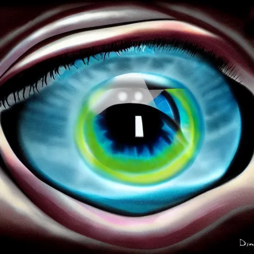 Image similar to surreal eye, digital art