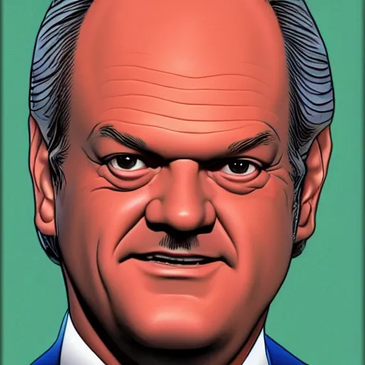 Image similar to kelsey grammer retro minimalist portrait by jean giraud, moebius starwatcher comic, sharp, smooth face, 8 k