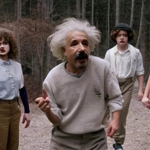 Prompt: Einstein in Stranger Things