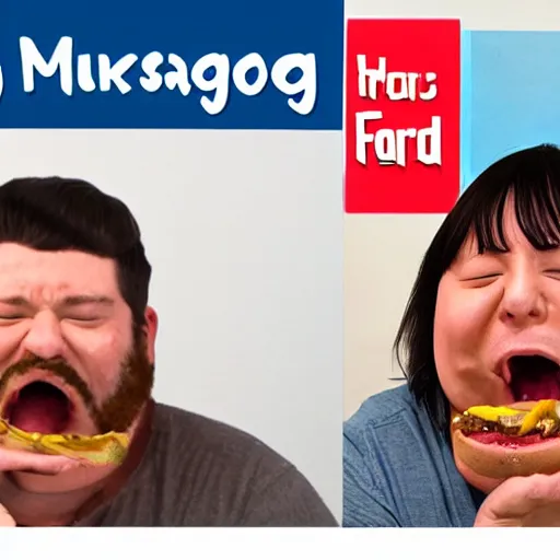 Prompt: obese harrisson ford mukbang