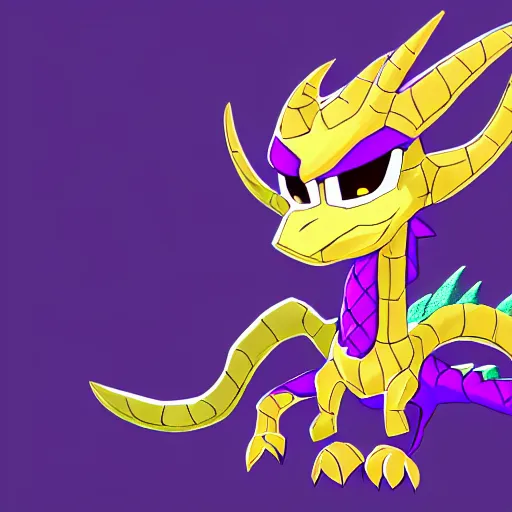 Prompt: spyro the dragon drawn as a human, intricate digital artwork