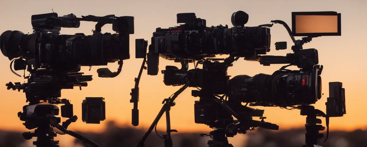 Prompt: a 3 / 4 mid close up shot of a person in a mcdonald's commercial filmed by autumn durald at sunset with an alexa lf and panavision t - series anamorphic 4 0 mm lens at t 2. 0