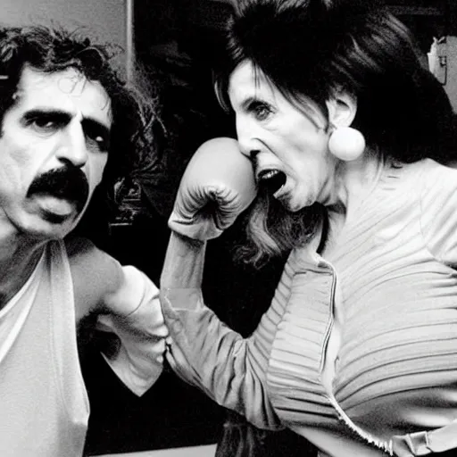 Image similar to frank zappa punching nancy pelosi