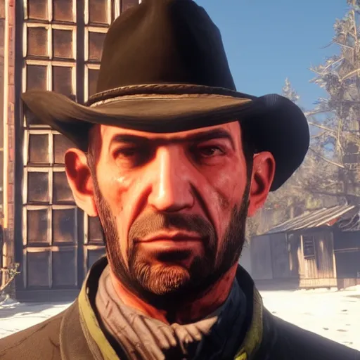 Image similar to Niko Bellic in Red Dead Redemption 2