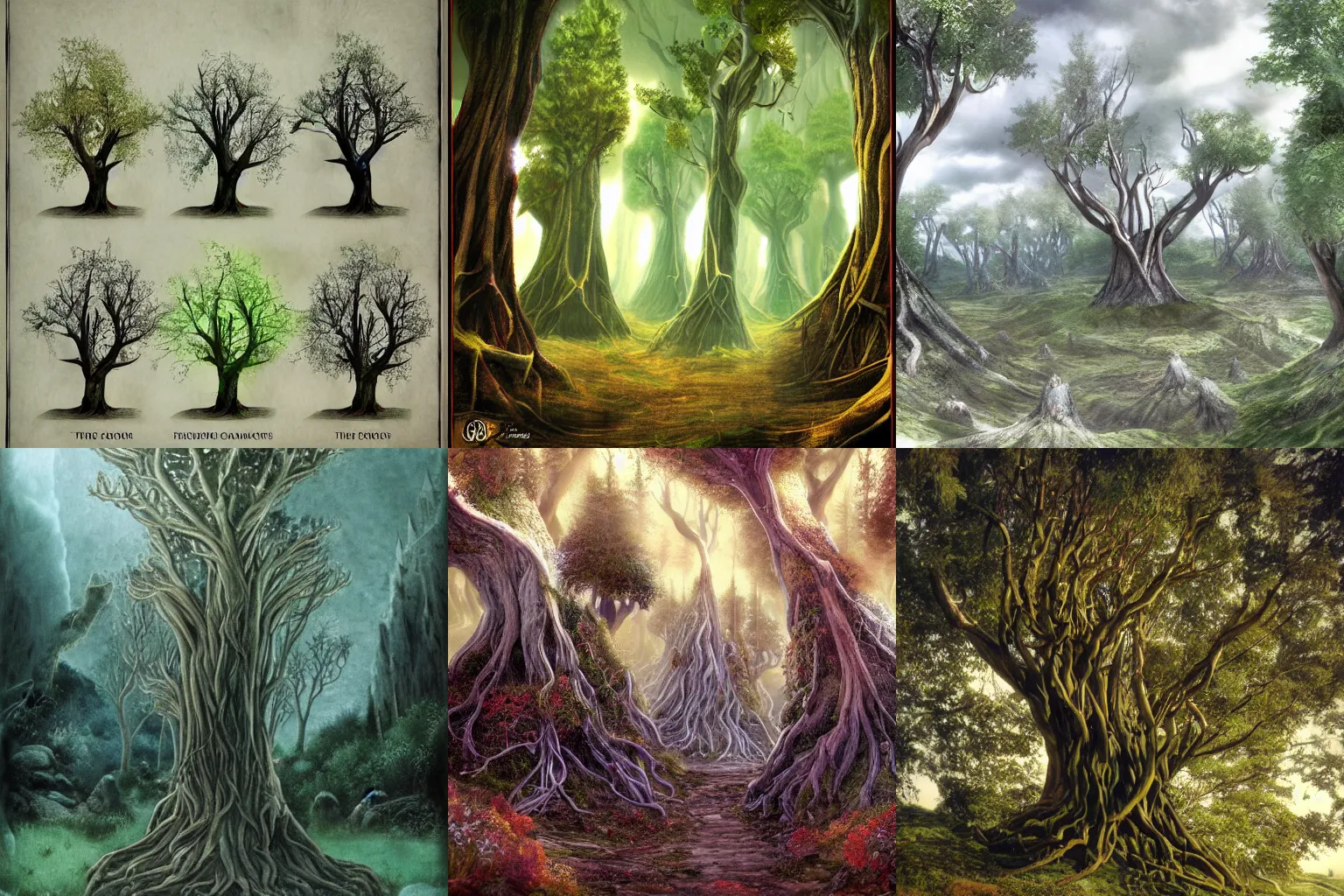 Prompt: the trees of valinor