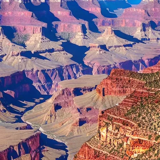 Prompt: the Grand Canyon filled with armadillos