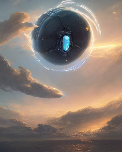 Image similar to alien mothership entering atmosphere, hornet shape, white, gold, blue, scifi, futuristic, sunset, illustration, mysterious, artstation, highly detailed, art by zhu wenzhe