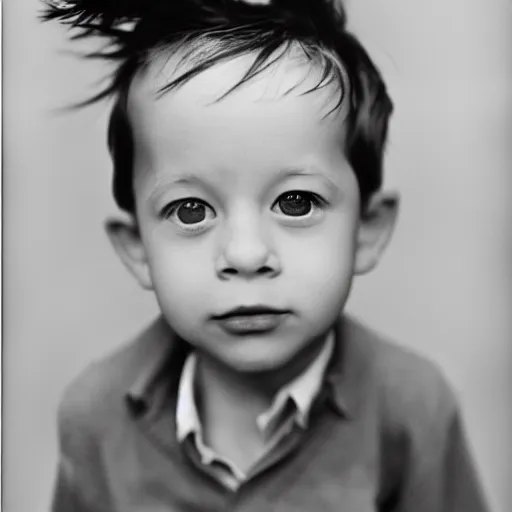 Image similar to photo of Alfalfa from Little Rascals, by Diane Arbus, black and white, high contrast, Rolleiflex, 55mm f/4 lens