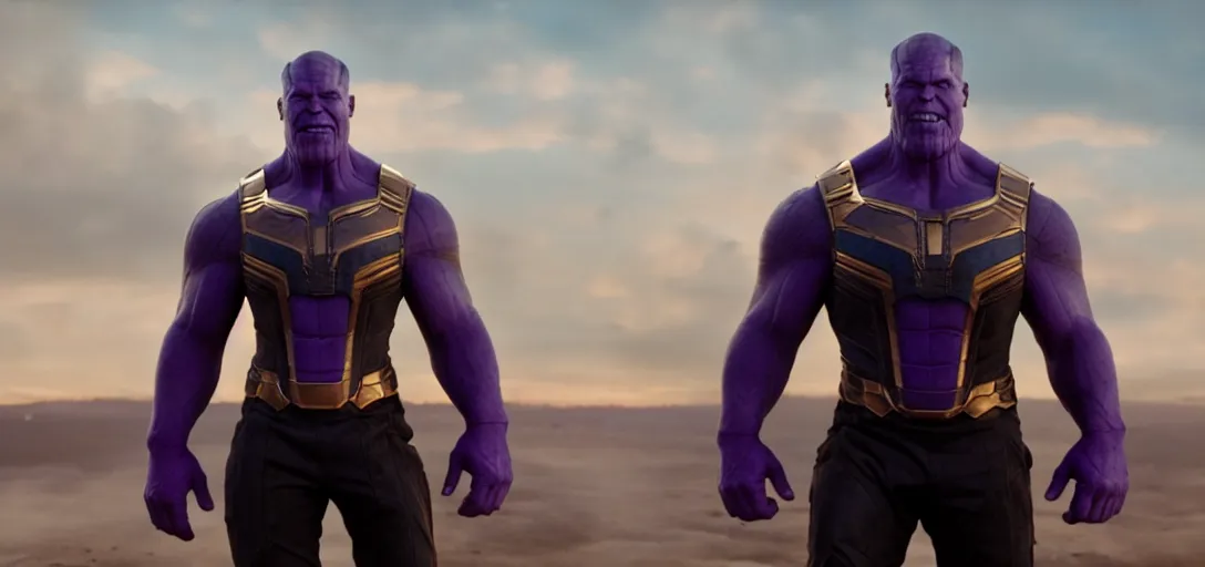 Image similar to a very high resolution image from a new movie. thanos, photorealistic, photography, directed by wes anderson